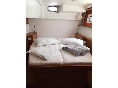 Cabin on Solstice , a Lagoon 450 catamaran at Athens, Greece