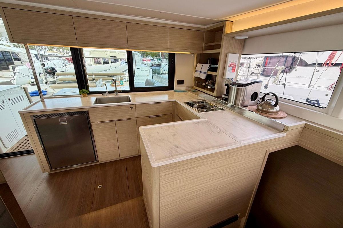 Galley of No Limit II, a Lagoon 46 catamaran at Primošten, Croatia