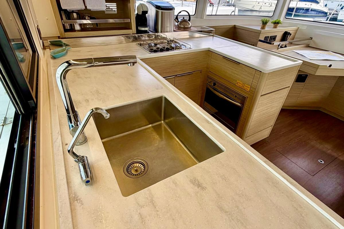 Galley of No Limit II, a Lagoon 46 catamaran at Primošten, Croatia