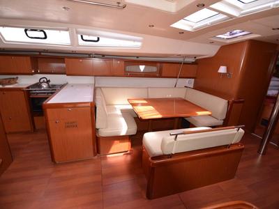 Galley of Captain John, a Beneteau Oceanis 54 sailboat at Salamina Municipal Unit, Greece