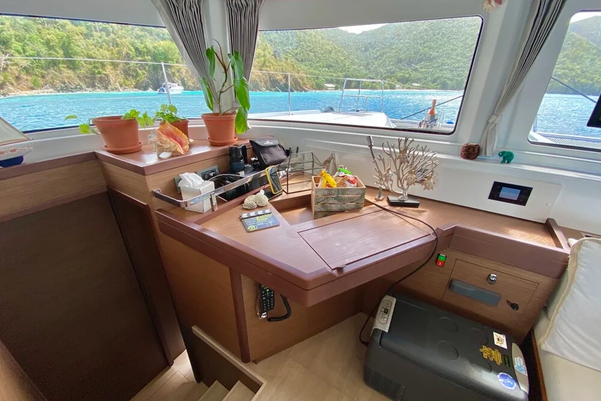 Galley of Maryna, a Lagoon 46 catamaran at Seychelles, Eden Island Marina, Seychelles