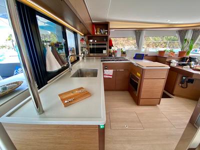Galley of Maryna, a Lagoon 46 catamaran at Seychelles, Eden Island Marina, Seychelles