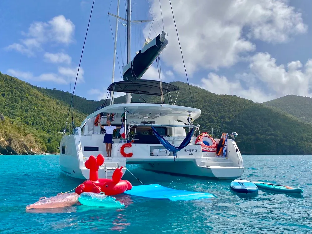 Exterior view of Maryna, a Lagoon 46 catamaran at Seychelles, Eden Island Marina, Seychelles