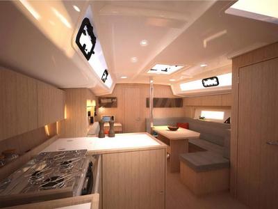Galley of Lepanto, a Bavaria C38 sailboat at Fethiye, Turkey