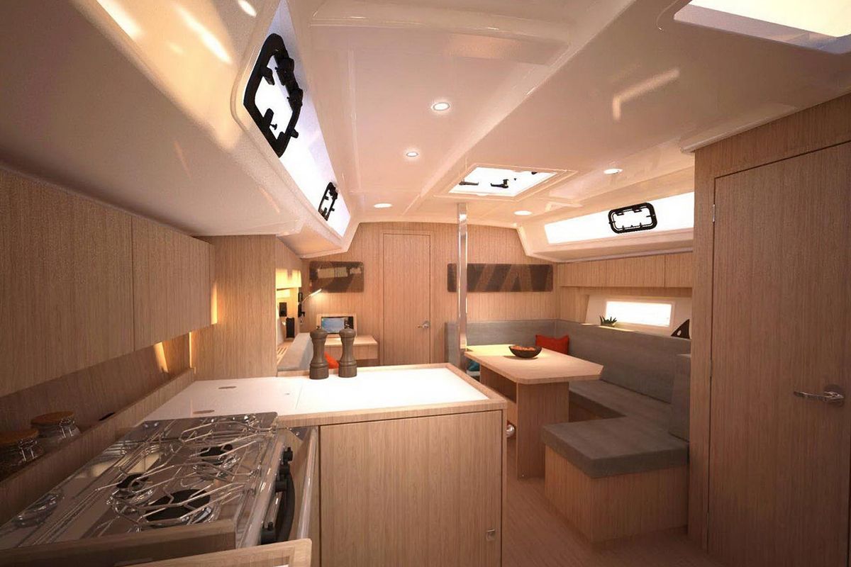 Galley of Lepanto, a Bavaria C38 sailboat at Fethiye, Turkey