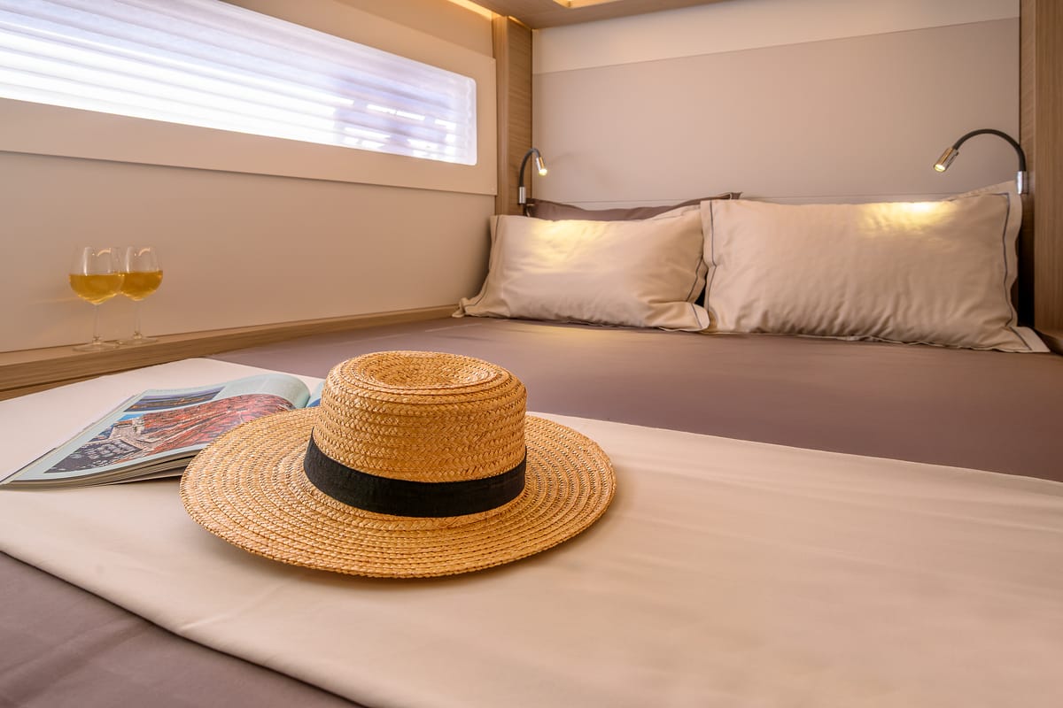Cabin on Gemini, a Lagoon 46 catamaran at Grad Trogir, Croatia