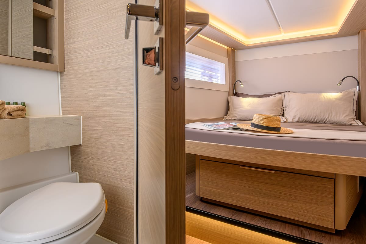 Cabin on Gemini, a Lagoon 46 catamaran at Grad Trogir, Croatia