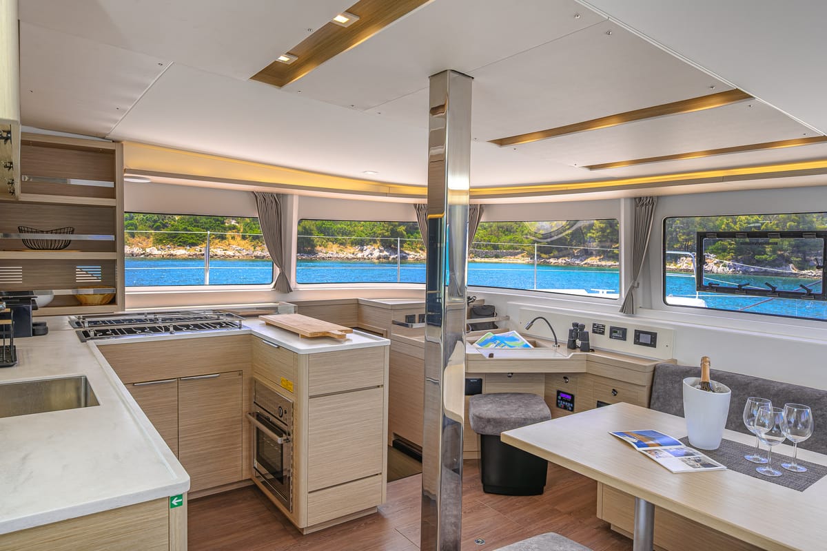 Galley of Gemini, a Lagoon 46 catamaran at Grad Trogir, Croatia