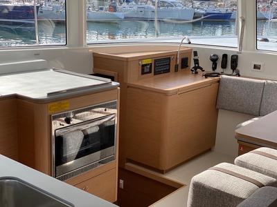 Galley of ARABELLA, a Excess 14 catamaran at Grad Šibenik, Croatia