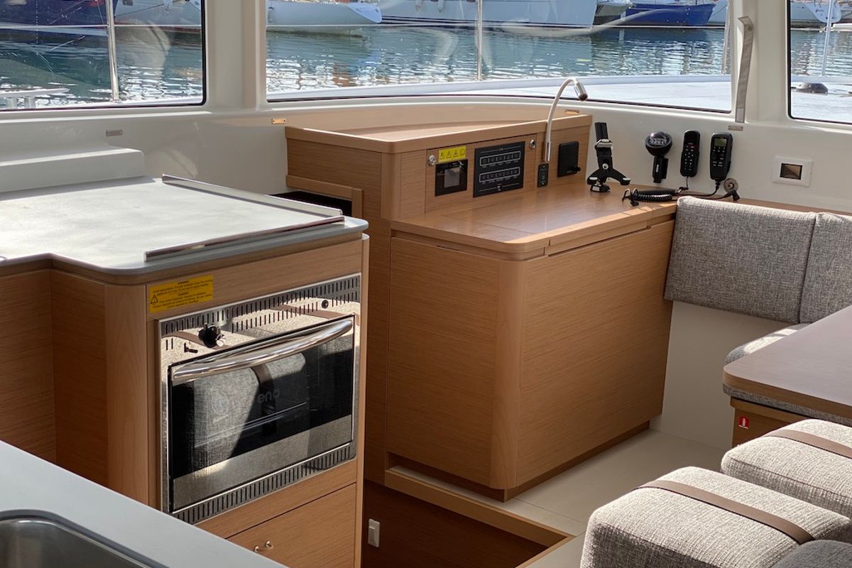 Galley of ARABELLA, a Excess 14 catamaran at Grad Šibenik, Croatia
