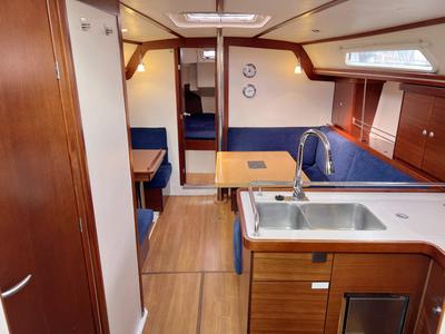 Galley of Minie, a Hanse Yachts Hanse 370 sailboat at Heiligenhafen, Germany