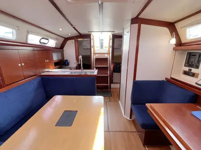Salon of Minie, a Hanse Yachts Hanse 370 sailboat at Heiligenhafen, Germany