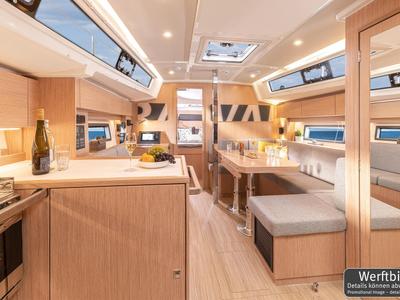 Salon of Ohana, a Bavaria C38 sailboat at Punat, Croatia