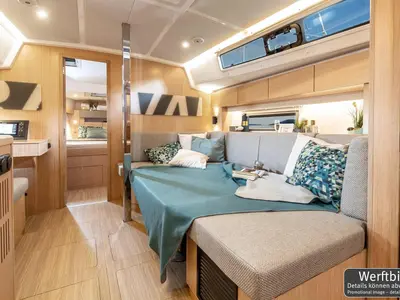 Cabin on Ohana, a Bavaria C38 sailboat at Punat, Croatia