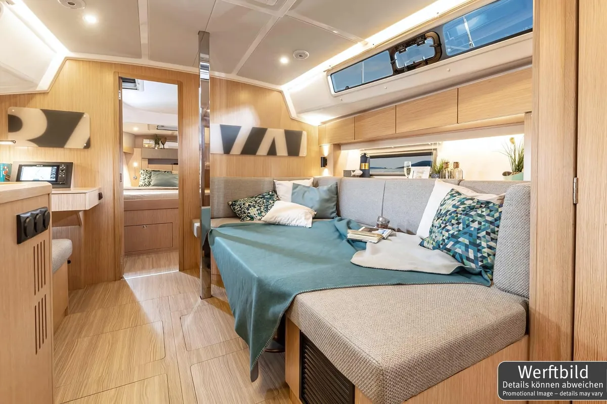 Cabin on Ohana, a Bavaria C38 sailboat at Punat, Croatia