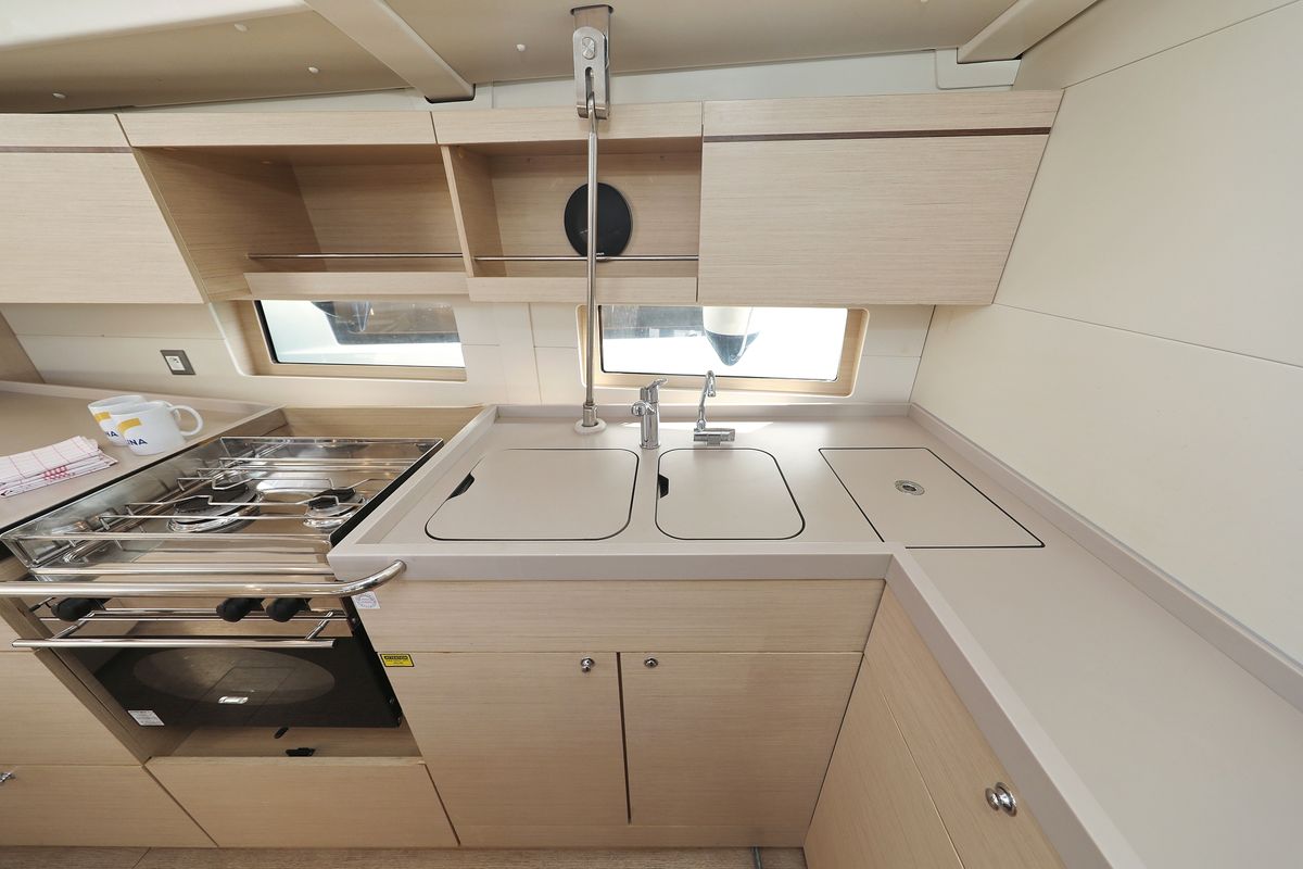 Galley of Sasool, a Beneteau Oceanis 46.1 sailboat at Grad Trogir, Croatia