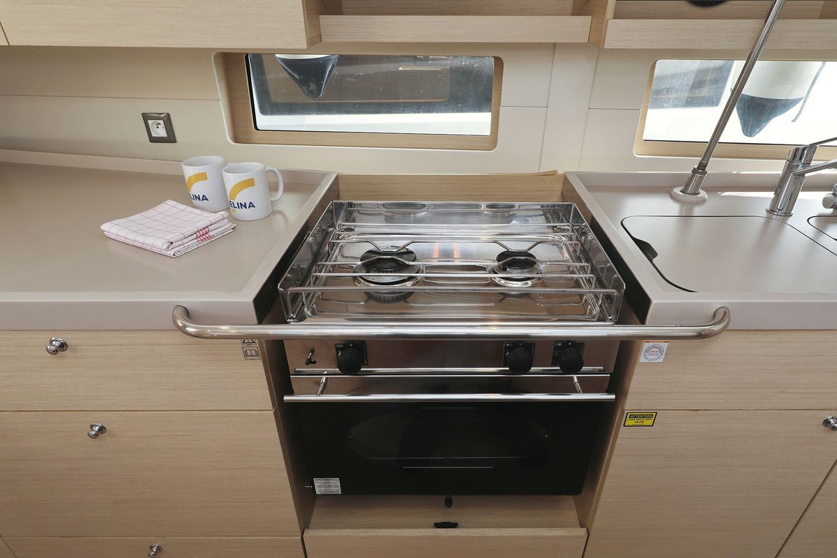 Galley of Sasool, a Beneteau Oceanis 46.1 sailboat at Grad Trogir, Croatia