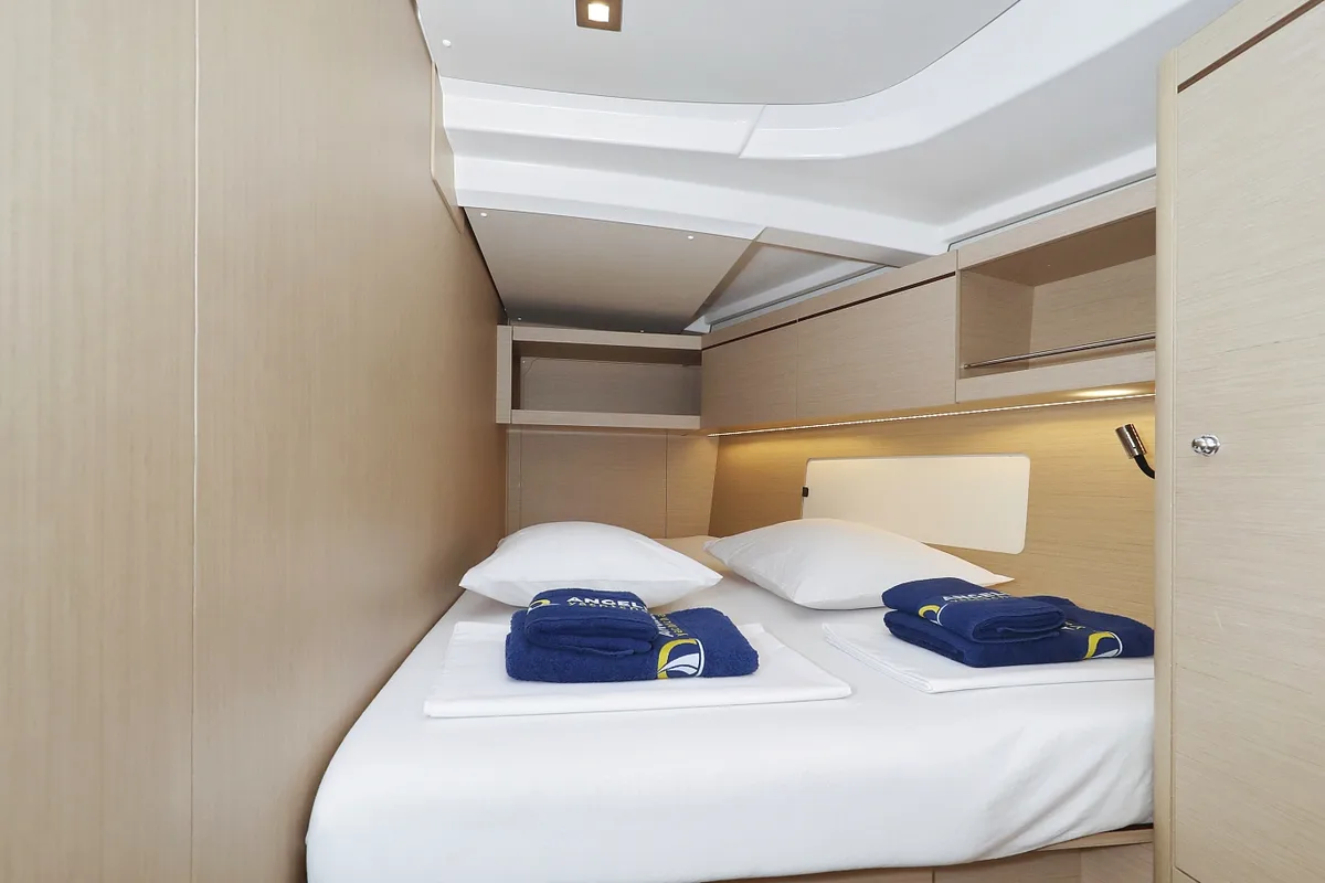 Cabin on Sasool, a Beneteau Oceanis 46.1 sailboat at Grad Trogir, Croatia