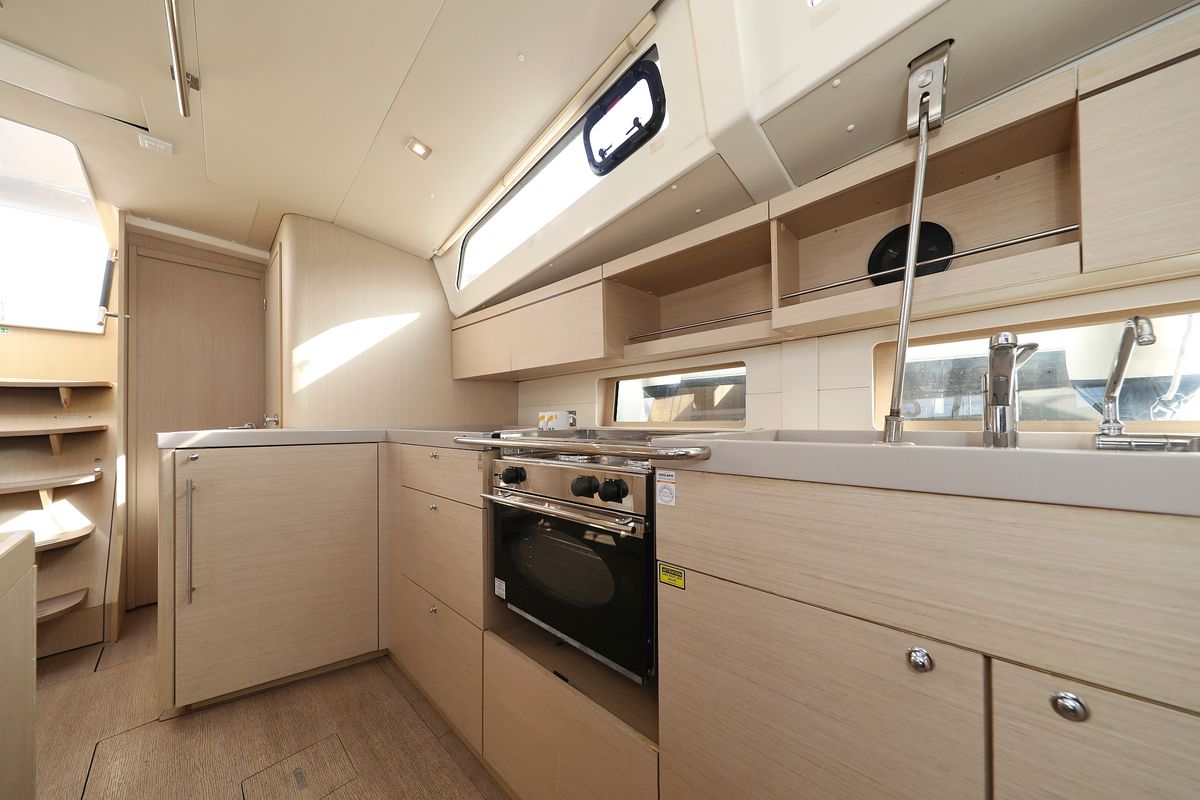 Galley of Sasool, a Beneteau Oceanis 46.1 sailboat at Grad Trogir, Croatia