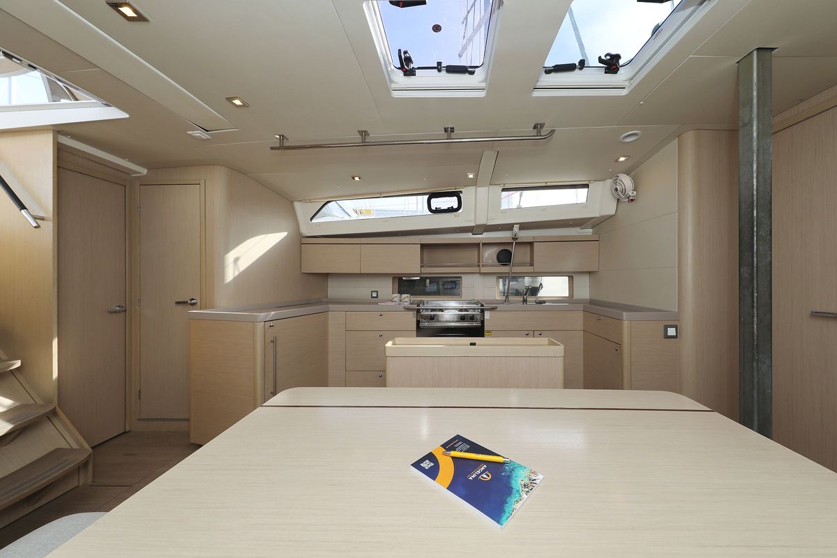Galley of Sasool, a Beneteau Oceanis 46.1 sailboat at Grad Trogir, Croatia