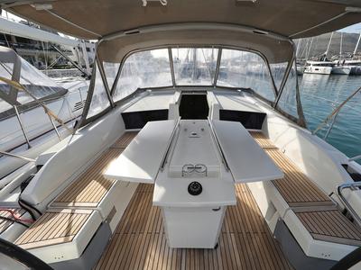 Deck of Sasool, a Beneteau Oceanis 46.1 sailboat at Grad Trogir, Croatia