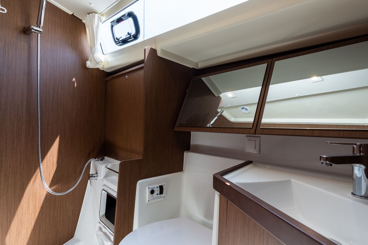 Head on Argyroula, a Beneteau Oceanis 41.1 sailboat at Municipal Unit of Lefkada, Greece