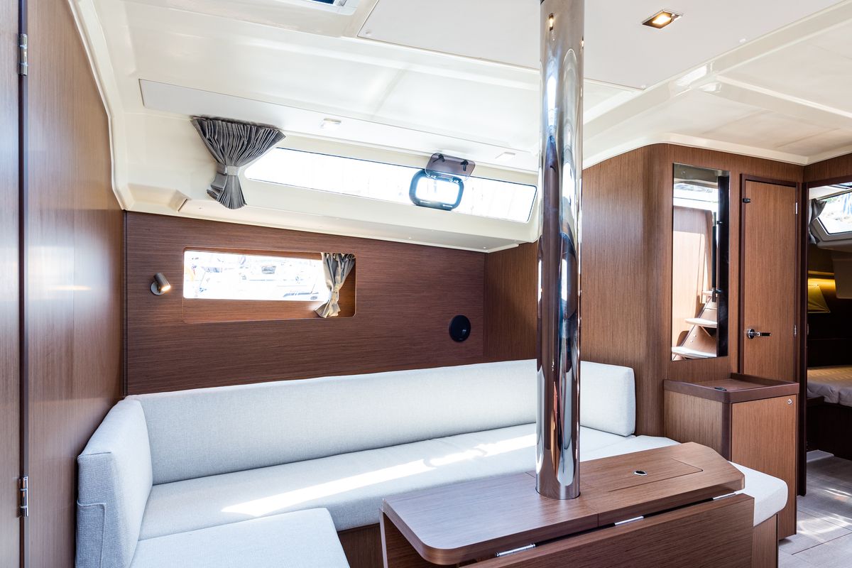 Salon of Argyroula, a Beneteau Oceanis 41.1 sailboat at Municipal Unit of Lefkada, Greece