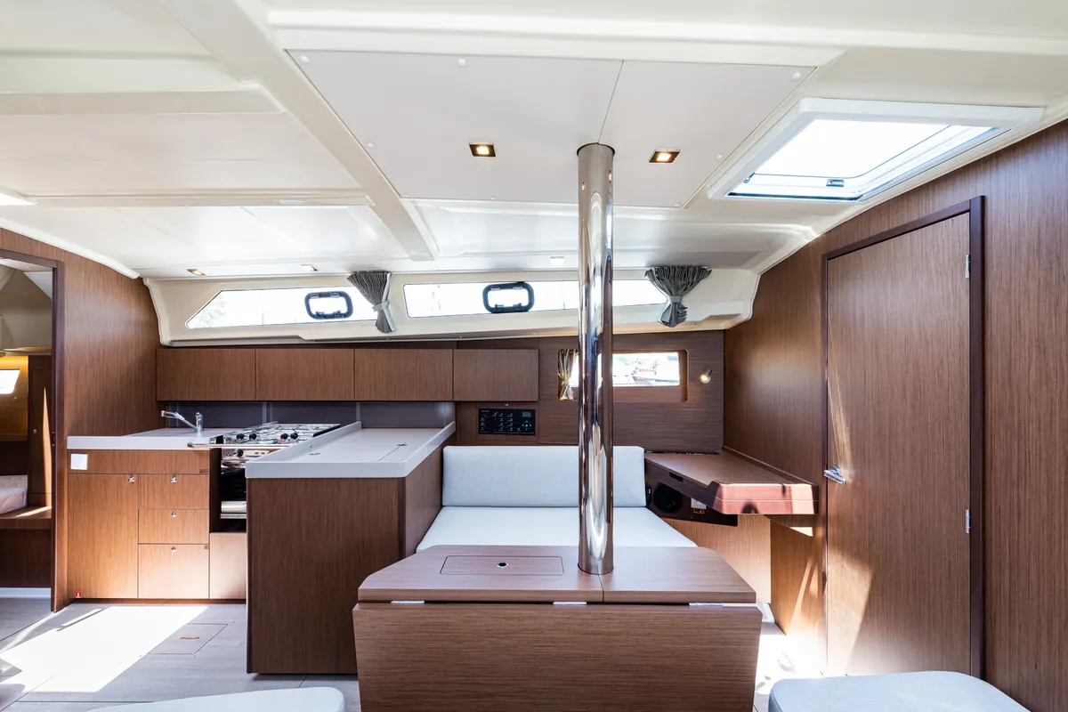 Salon of Argyroula, a Beneteau Oceanis 41.1 sailboat at Municipal Unit of Lefkada, Greece