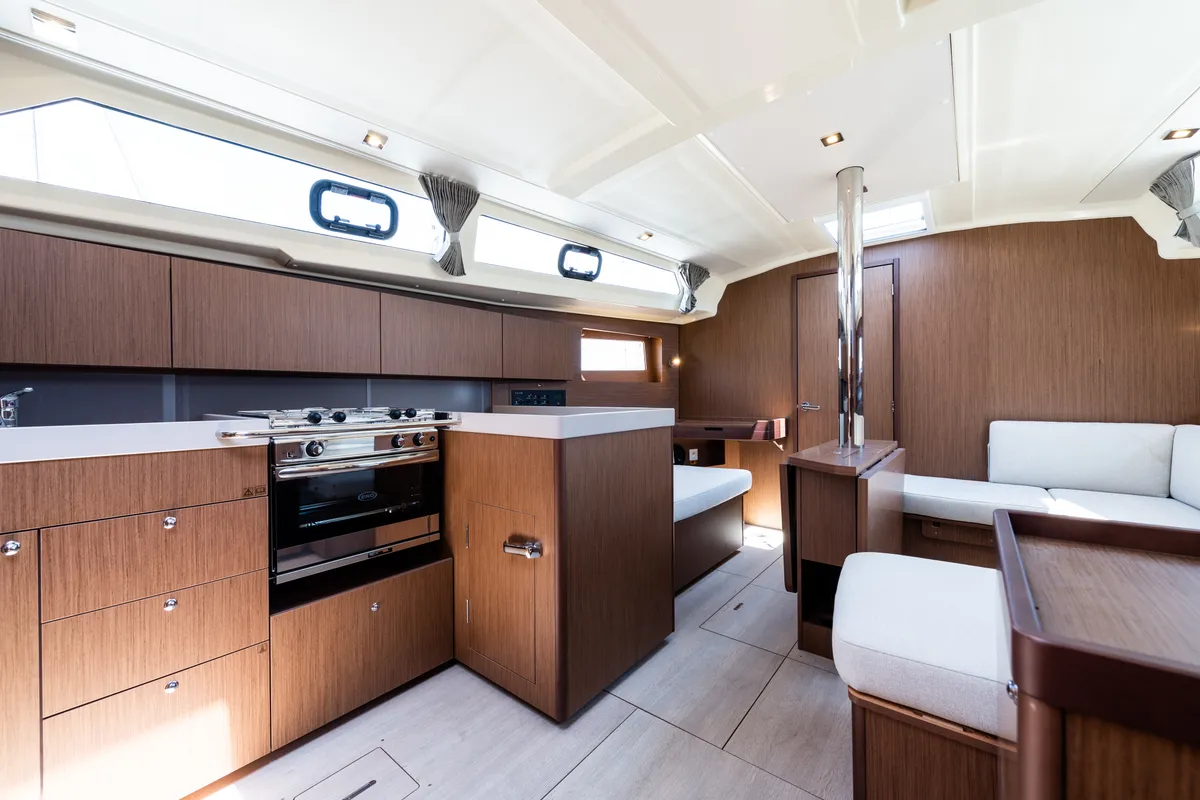 Galley of Argyroula, a Beneteau Oceanis 41.1 sailboat at Municipal Unit of Lefkada, Greece