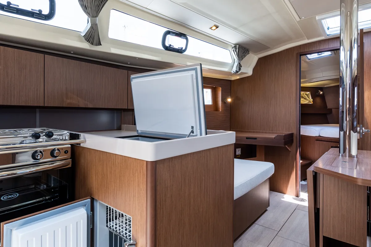 Galley of Argyroula, a Beneteau Oceanis 41.1 sailboat at Municipal Unit of Lefkada, Greece