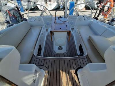 Cockpit of Aquatica, a Elan Impression 444 sailboat at Athens, Yacht Club Amfitheas, Greece