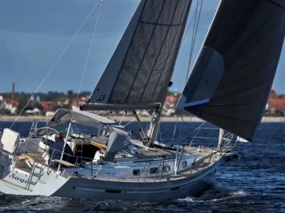 Exterior view of St. Kitts, a Saare Yachts Saare 38.2 sailboat at Heiligenhafen, Germany