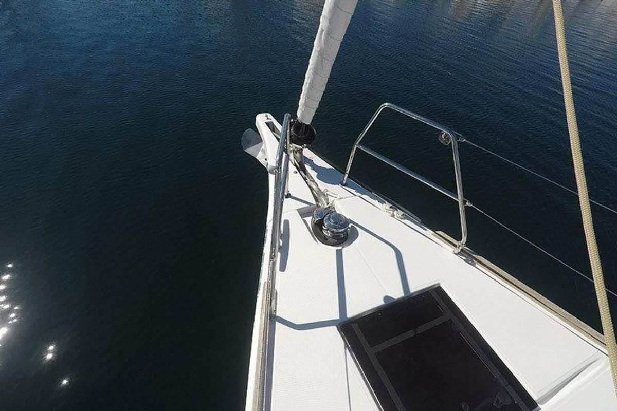Deck of Petra, a Dufour 460 GL sailboat at Grad Šibenik, Croatia