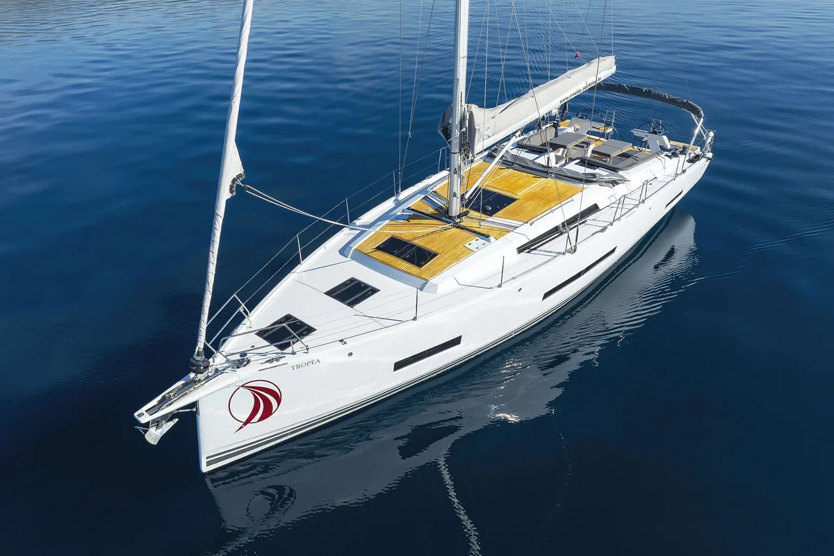 Exterior view of Tropea, a Hanse Yachts Hanse 510 sailboat at Grad Kaštela, Croatia