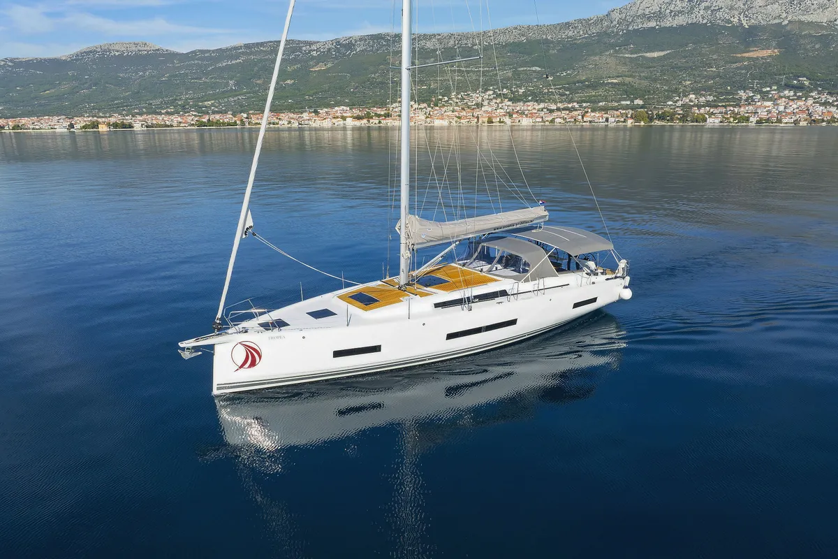 Exterior view of Tropea, a Hanse Yachts Hanse 510 sailboat at Grad Kaštela, Croatia