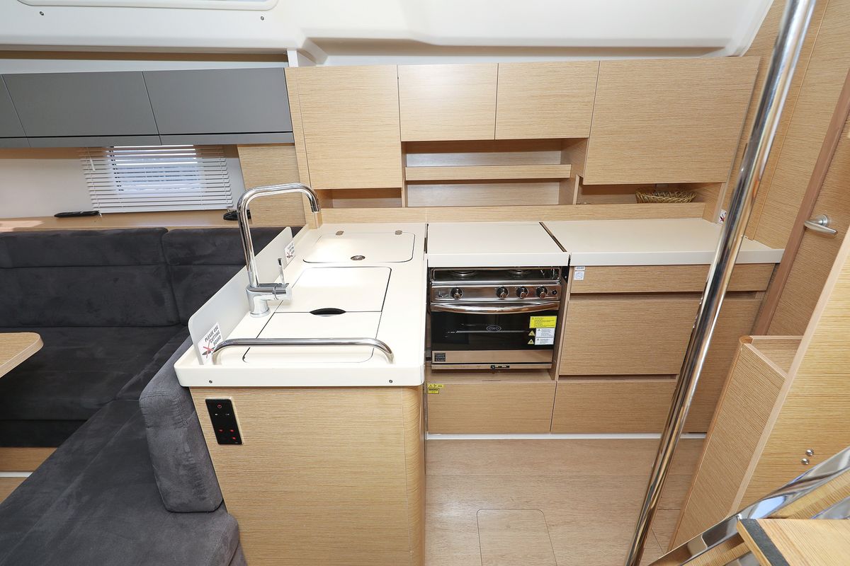 Galley of Terna, a Hanse Yachts Hanse 458 sailboat at Grad Šibenik, Croatia