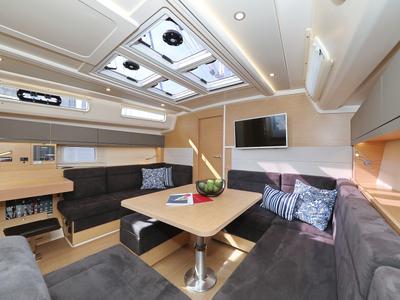 Salon of Terna, a Hanse Yachts Hanse 458 sailboat at Grad Šibenik, Croatia