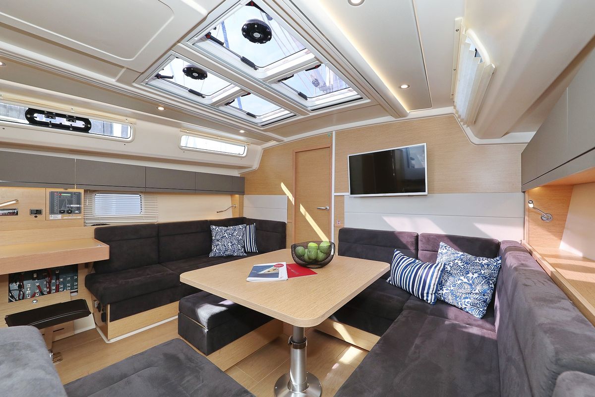 Salon of Terna, a Hanse Yachts Hanse 458 sailboat at Grad Šibenik, Croatia