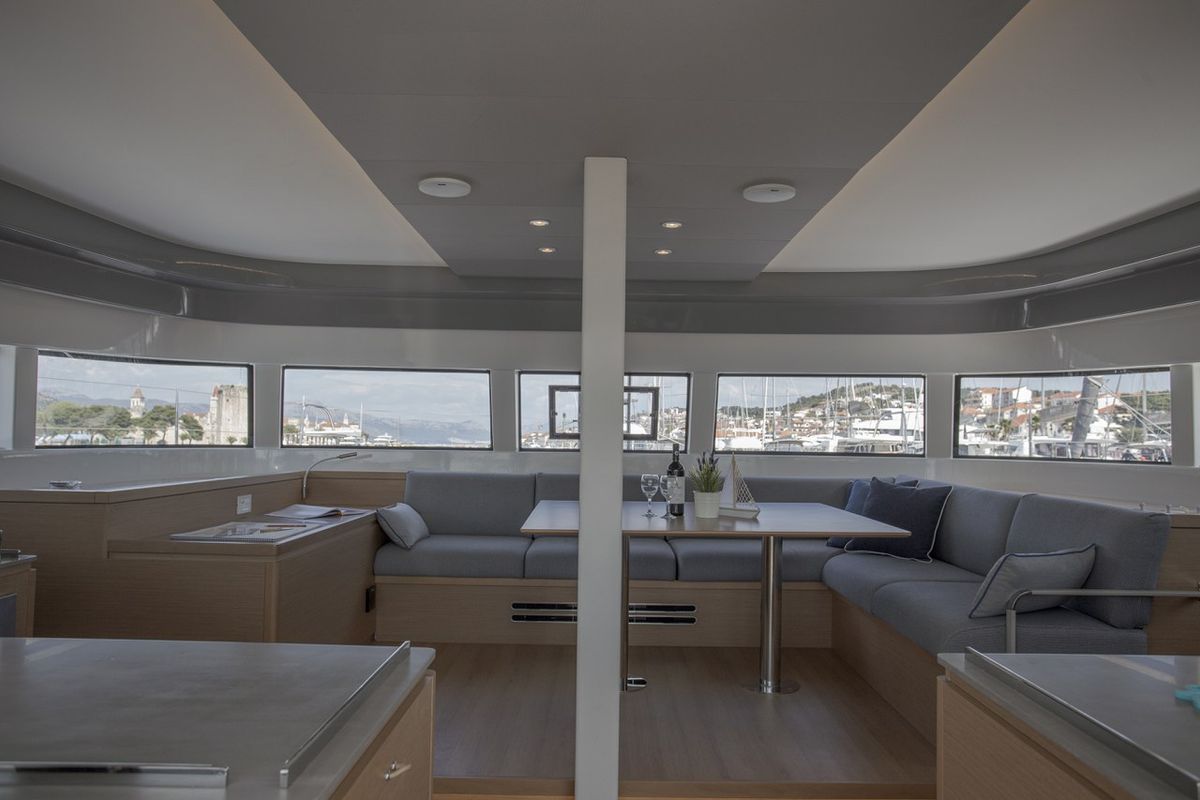 Salon of Tranquillity, a Excess 15 catamaran at Mytikas, Greece