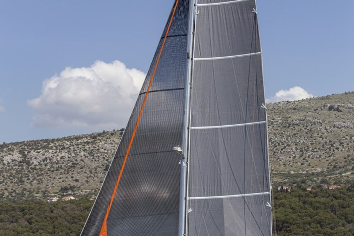 Exterior view of Tranquillity, a Excess 15 catamaran at Mytikas, Greece