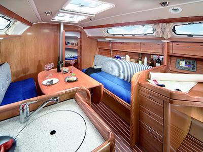 Galley of Natalie, a Bavaria 39 Cruiser sailboat at Volos Municipality, Greece