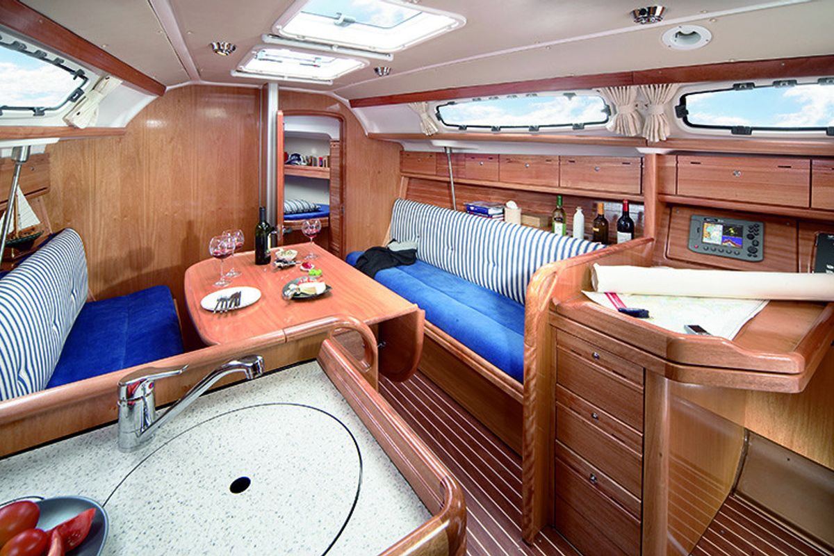 Galley of Natalie, a Bavaria 39 Cruiser sailboat at Volos Municipality, Greece
