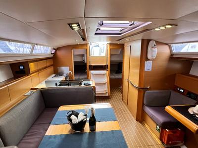 Galley of Spirus, a Jeanneau Sun Odyssey 439 sailboat at Athens, Greece