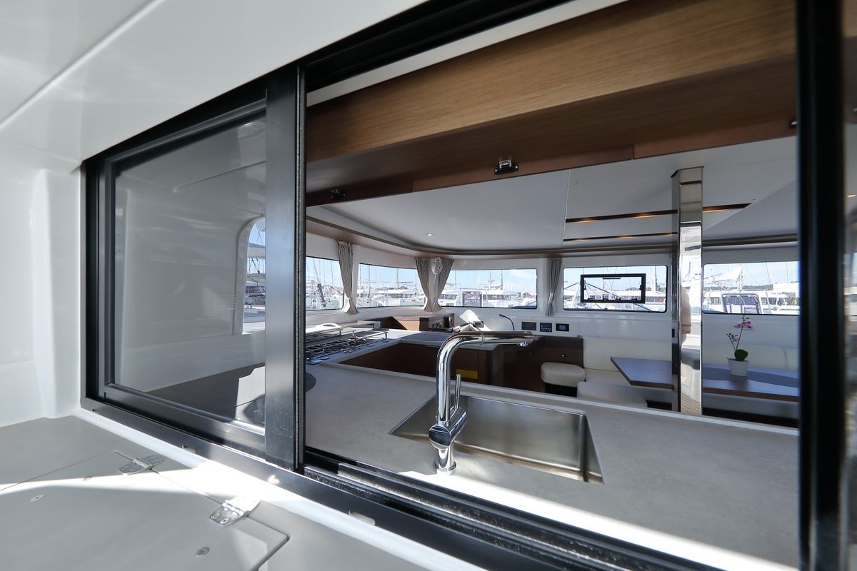 Galley of WHY NOT, a Lagoon 46 catamaran at Općina Sukošan, Croatia