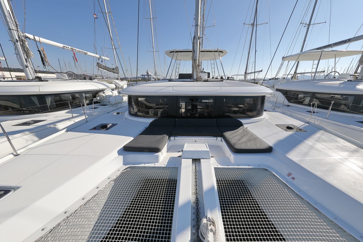 Deck of WHY NOT, a Lagoon 46 catamaran at Općina Sukošan, Croatia