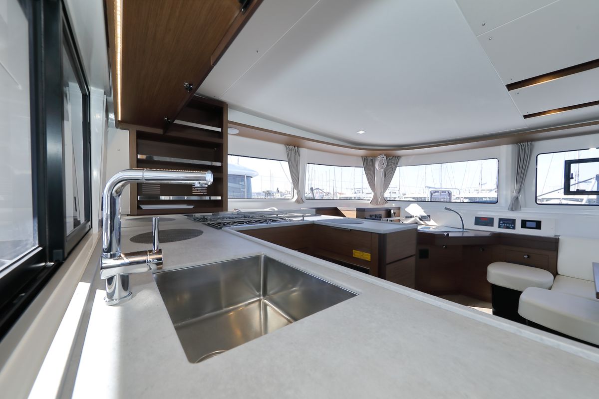 Galley of WHY NOT, a Lagoon 46 catamaran at Općina Sukošan, Croatia