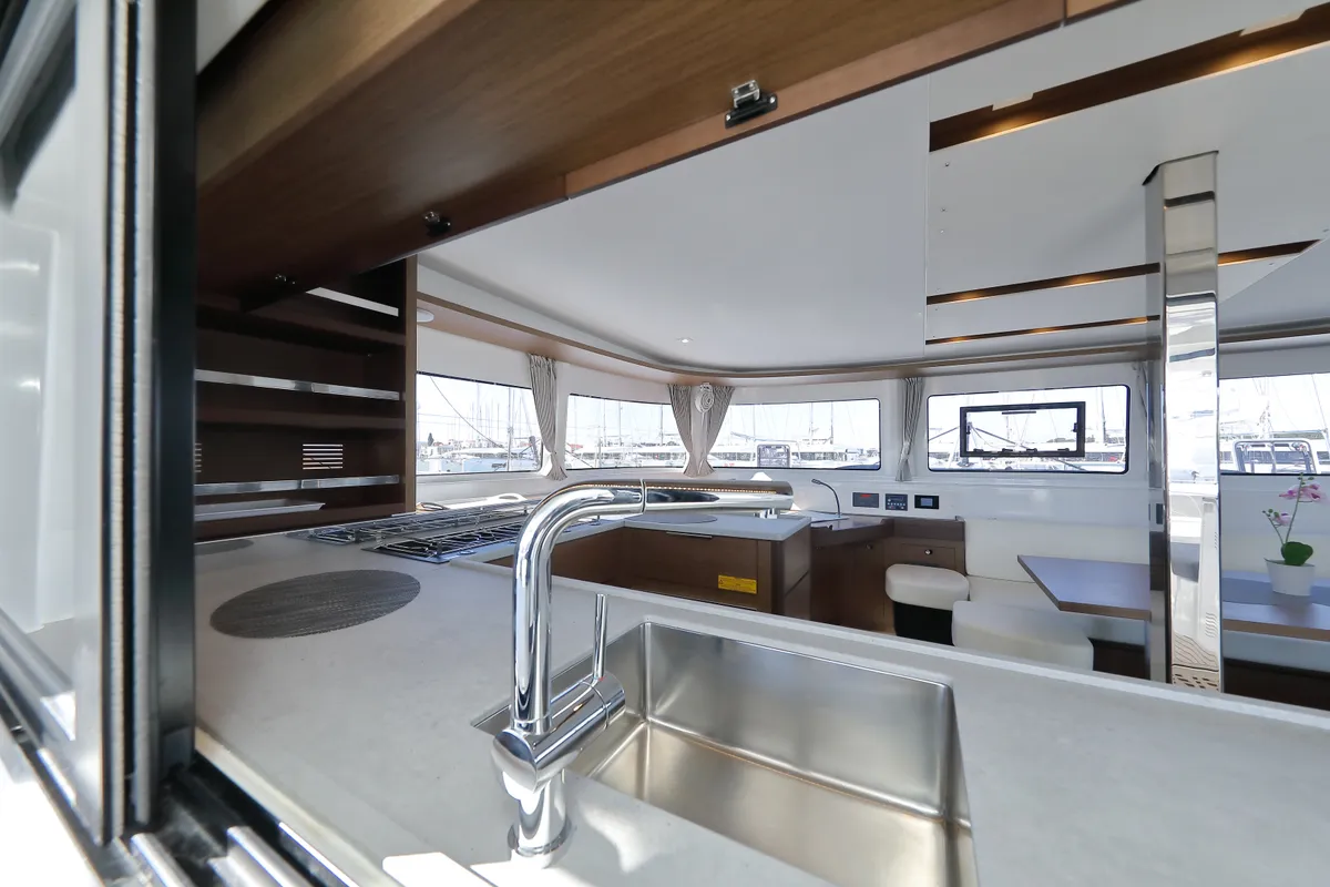 Galley of WHY NOT, a Lagoon 46 catamaran at Općina Sukošan, Croatia