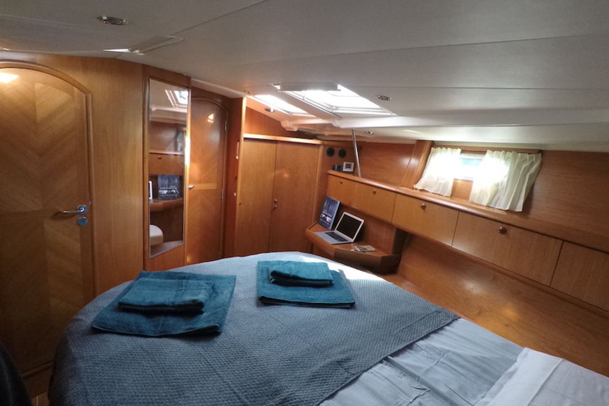 Cabin on Olivia Adriatica, a Jeanneau Sun Odyssey 54 DS sailboat at Grad Šibenik, Croatia