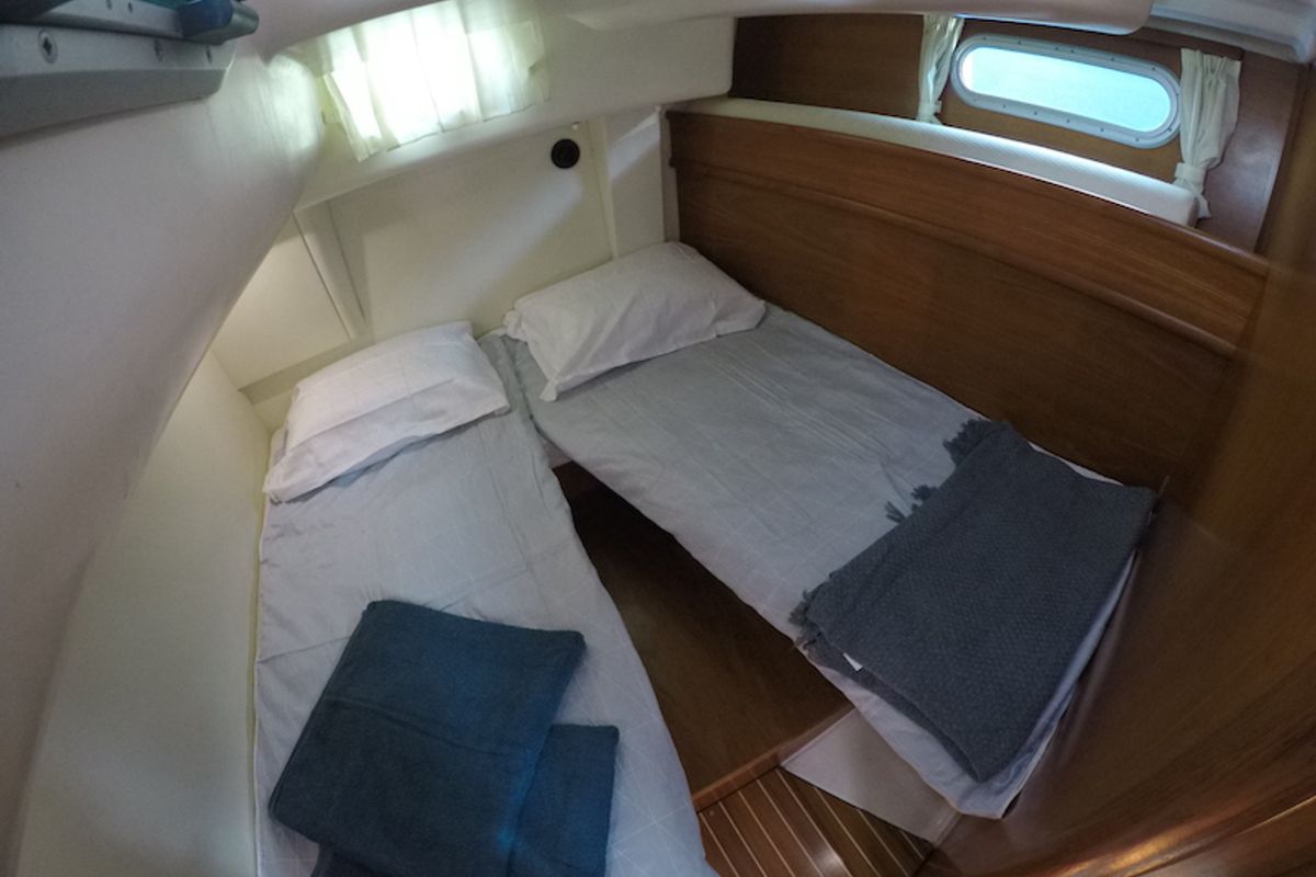 Cabin on Olivia Adriatica, a Jeanneau Sun Odyssey 54 DS sailboat at Grad Šibenik, Croatia
