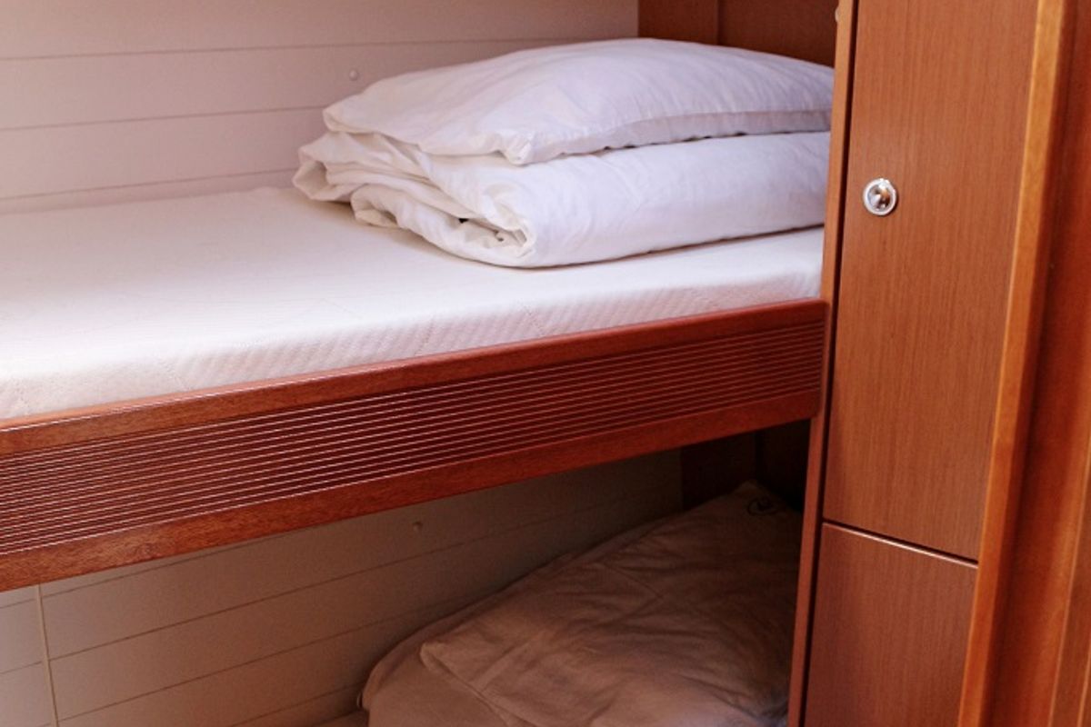 Cabin on Sirena, a Bavaria Cruiser 50 sailboat at Općina Sukošan, Croatia